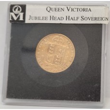 AUSTRALIA 1871 S . HALF 1/2  SOVEREIGN . GOLD